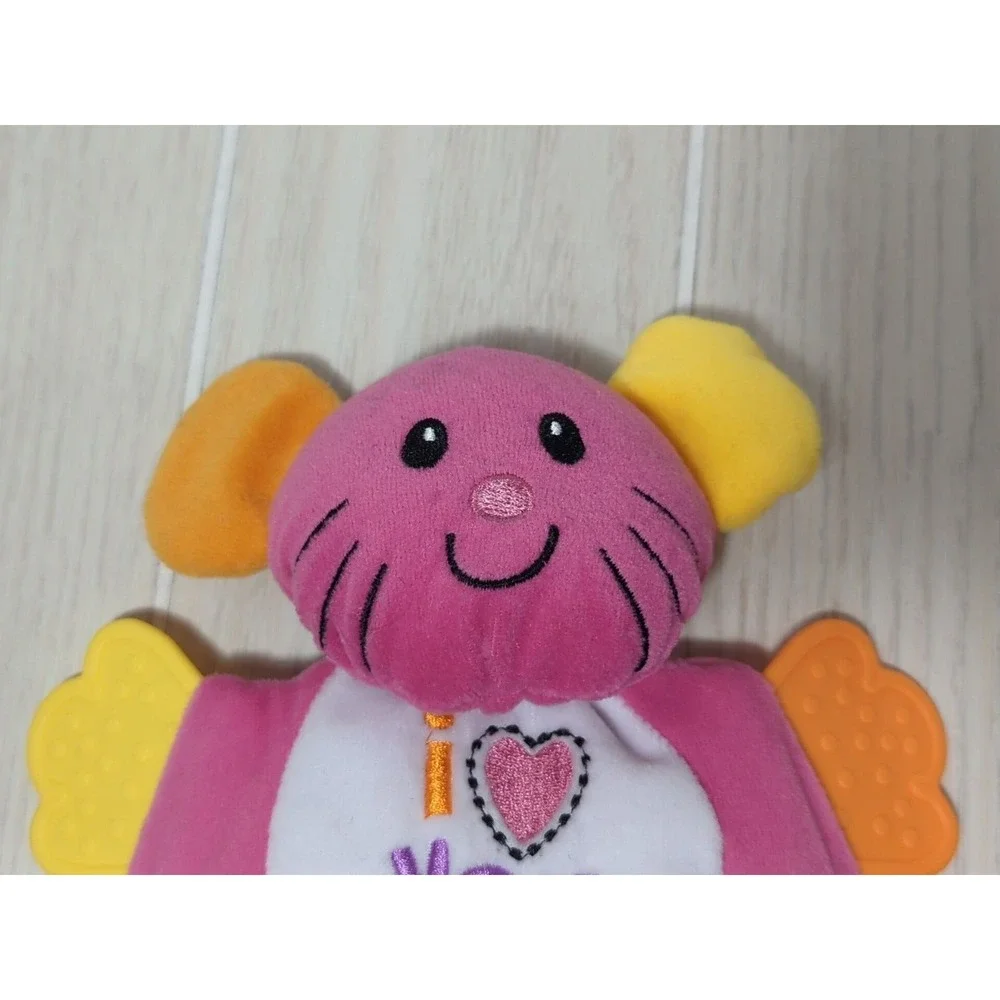 Scholastic for Baby pink mouse I love heart you teether lovey orange yellow